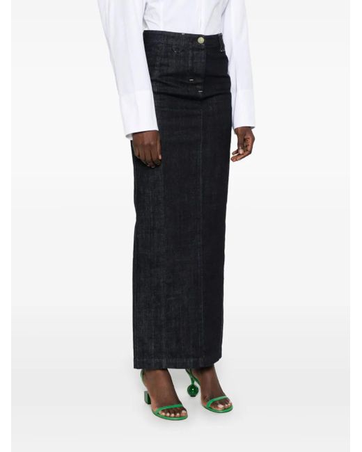 Jacquemus Blue Long Skirt Le Jupe De-Nîmes With Slit