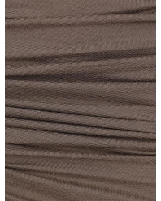 Rick Owens Brown Draped Drawstring Skirt
