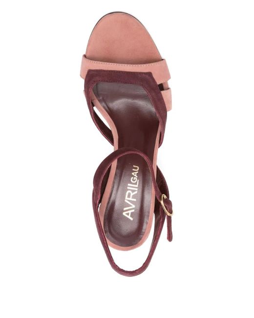 Avril Gau Pink 80Mm Block-Heel Criss-Cross Sandals