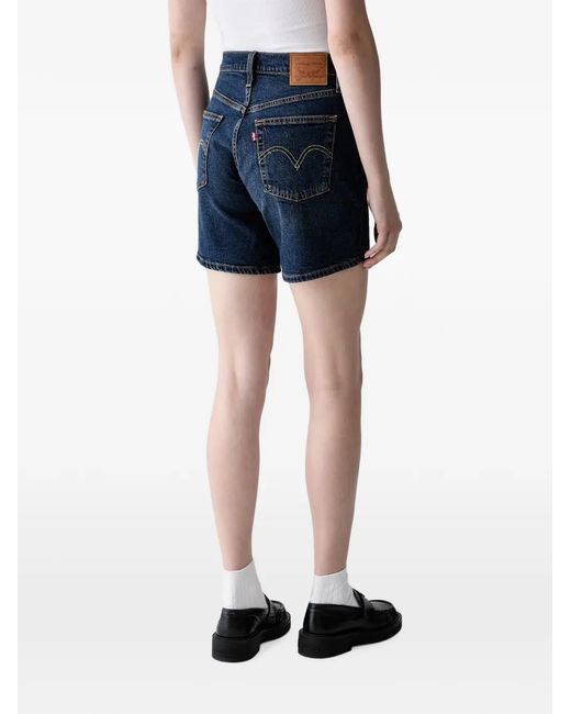 Levi's Blue 501 Logo-Patch Denim Shorts