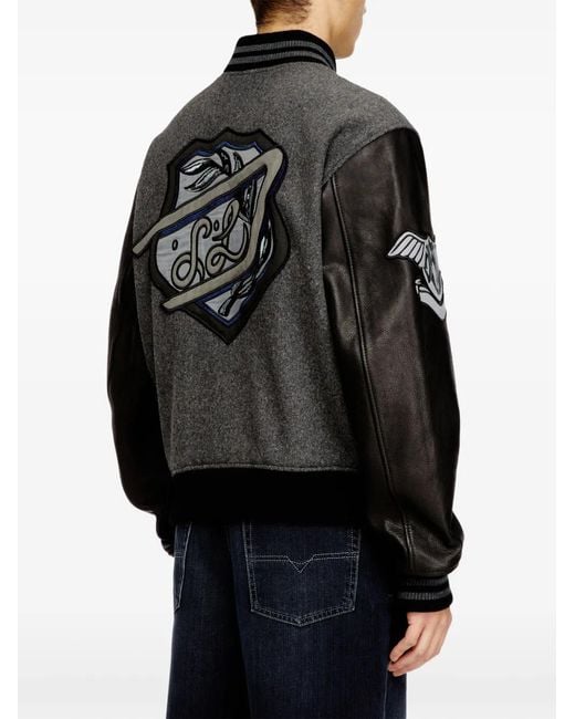 DIESEL Black A-Arry-Cp Patches-Embroideries Jacket for men