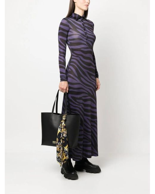 Versace Jeans Couture Black Faux-Leather Tote Bag