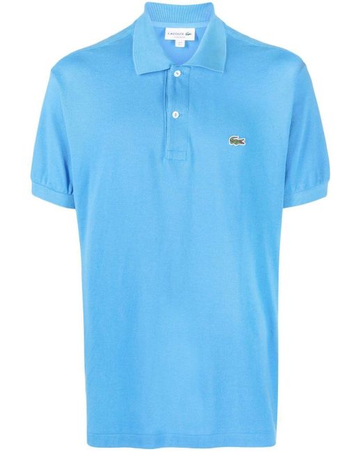 Lacoste Blue Logo-Patch Polo Shirt for men