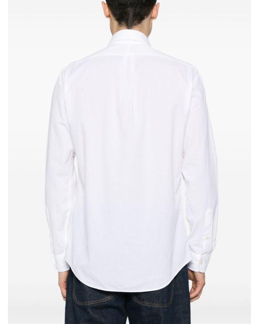 Polo Ralph Lauren Overhemd Met Geborduurd Logo in het White voor heren