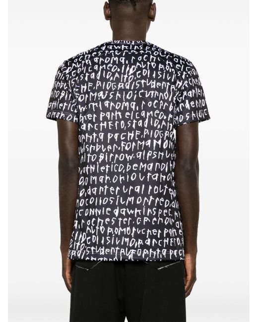 T-shirt con stampa grafica di Comme des Garçons in Black da Uomo