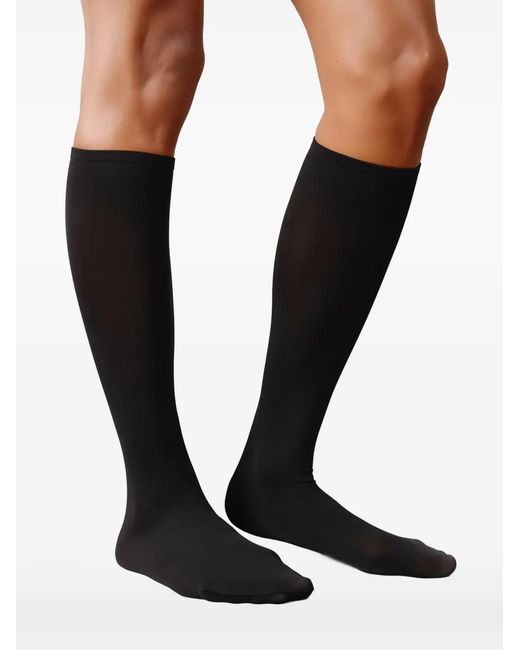 Swedish Stockings Black Olivia Knee-High Socks Set (Set Of Two)