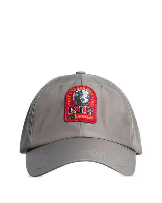 Parajumpers Gray Logo-Patch Baseball Cap for men