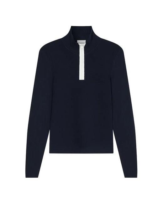 Closed Blue Halfzip Longsleeve Sweater