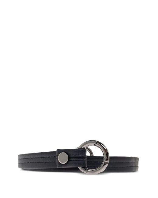 Giorgio Armani White Zip Leather Clutch for men