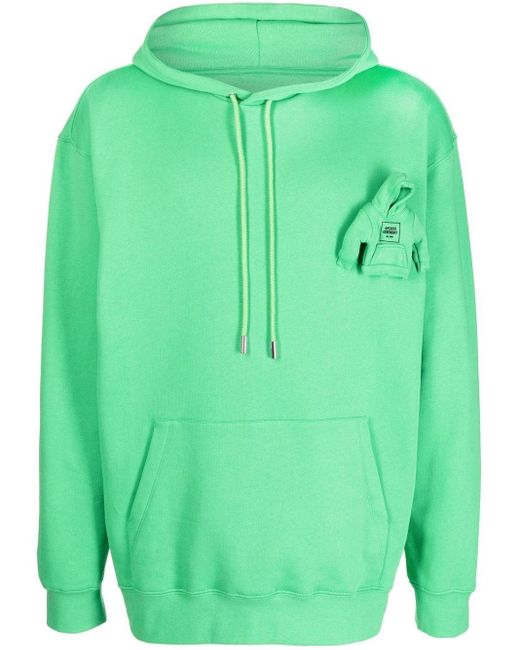 Opening Ceremony Box-logo Cotton Hoodie in Green for Men | Lyst Canada