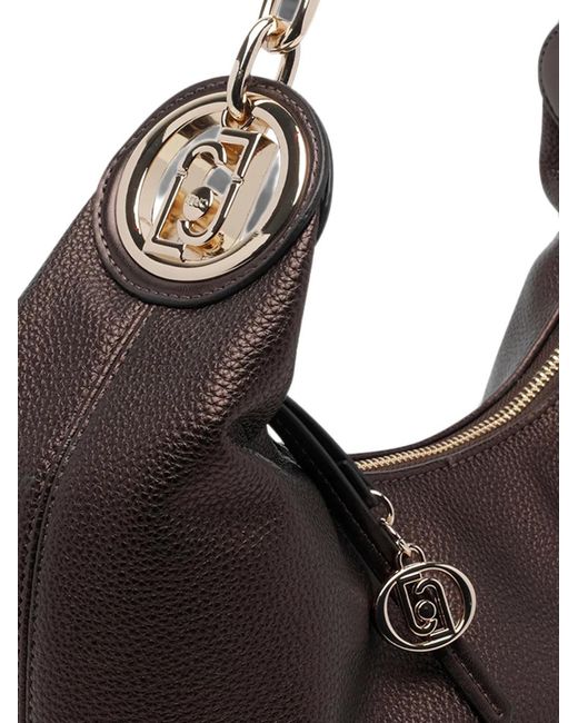 Liu Jo Brown Chain-Link Metallic-Effect Tote Bag