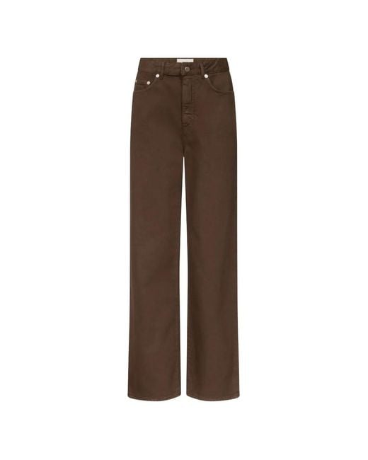 Loulou de Saison Brown Mico Low-Rise Wide-Leg Jeans