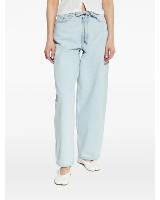Samsøe & Samsøe Blue Drawstring Cotton Jeans