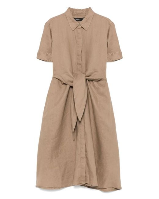 Ralph Lauren Natural Wakana Elbow Sleeve Day Dress