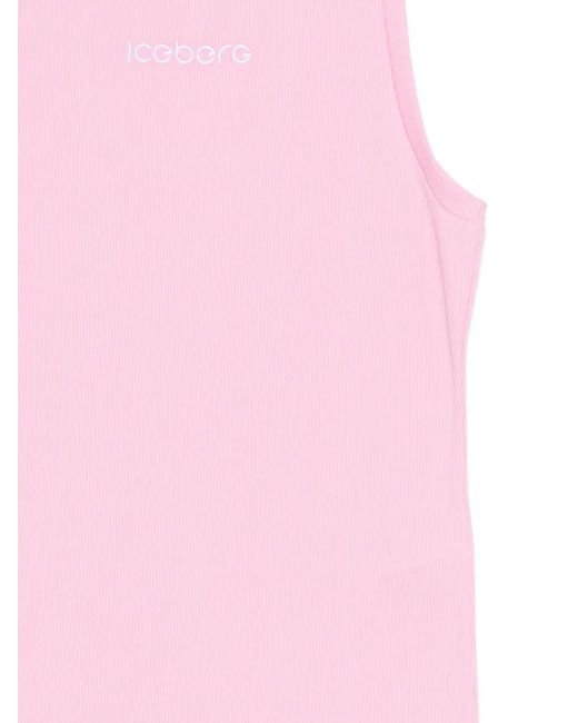 Iceberg Pink Ribbed Top