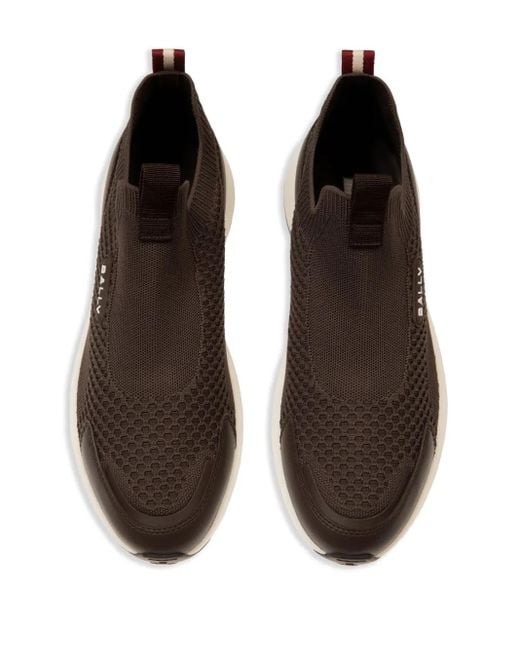 Bally Brown Outline Sneakers for men