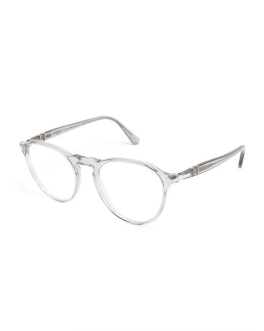 Persol Natural Transparent Round-Frame Glasses