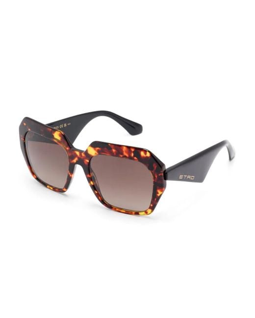 Etro Pink Geometric-Frame Sunglasses