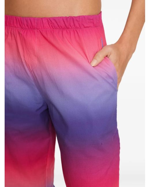 Amir Slama Pink X Tati Barbieri Ombre-Effect Straight-Leg Trousers