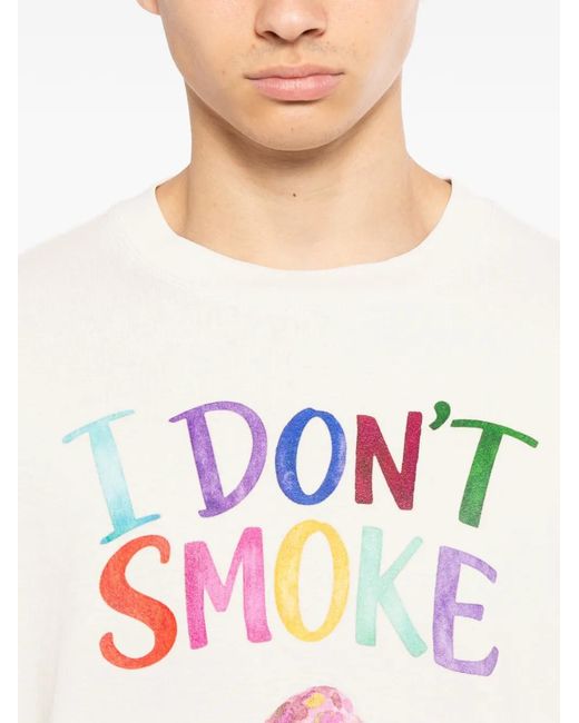 Melt White Mushroom Graphic T-Shirt for men