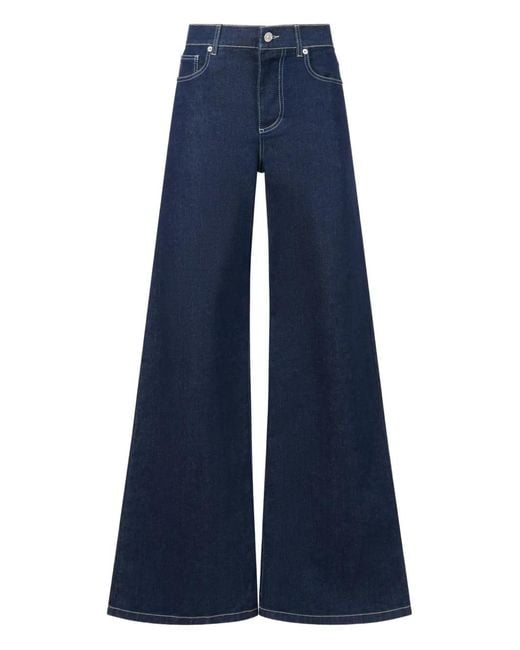 Pantalones con logo bordado Marni de color Blue