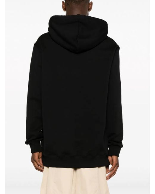 Lanvin Hoodie Met Logopatch in het Black voor heren