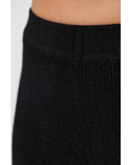 Cult Gaia Black Sudi Knit Trousers