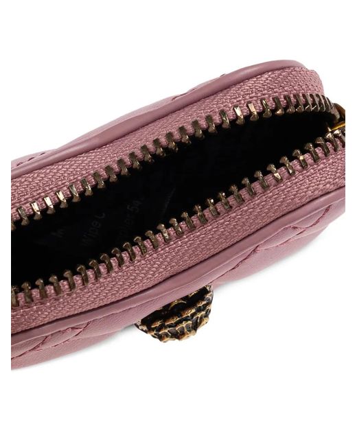Kurt Geiger Pink Quilted Heart-Shaped Charm