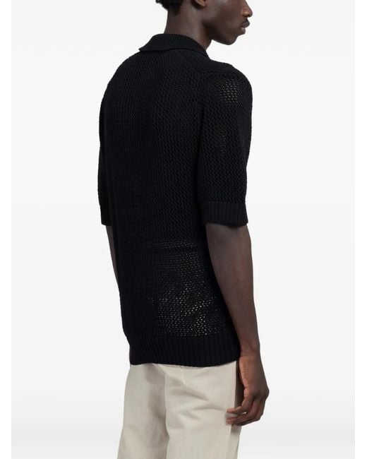 Minimum Kurzärmeliges Kairo Hemd Mit Lochstrickmuster in Blue für Herren
