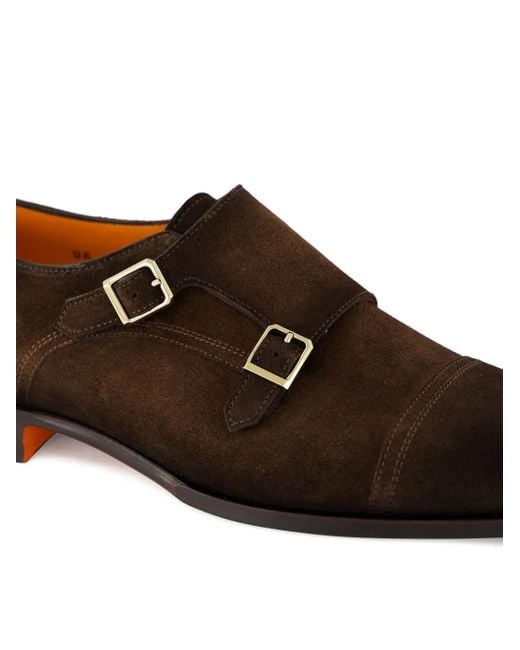 メンズ Santoni Axel モンクストラップ シューズ Brown