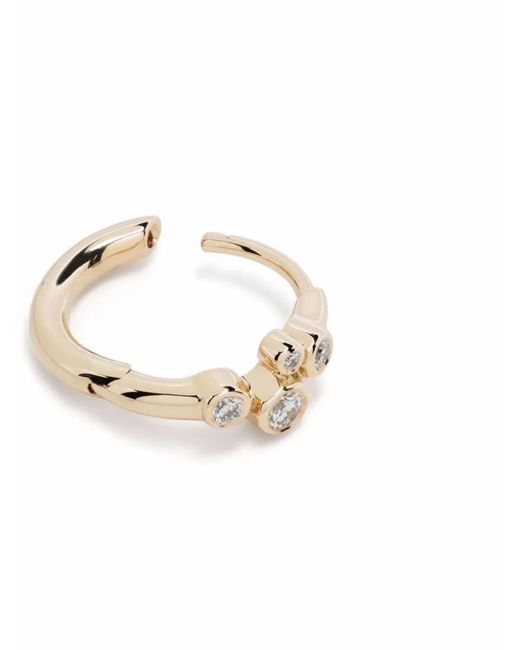 Maria Black Metallic 14Kt Elena Diamond Huggie Earring