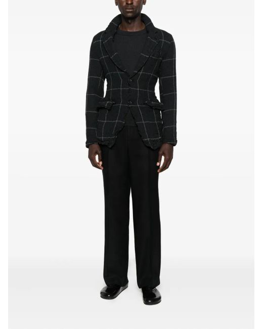 Comme des Garçons Black Checked Blazer for men