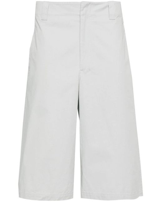 Lemaire Katoenen Bermuda Shorts Met Stiksels in het White voor heren