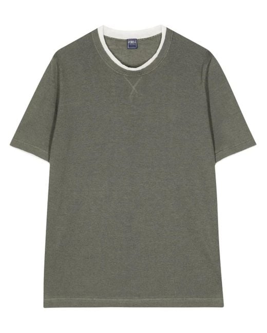 Fedeli Green Crew-Neck Knitted Top for men