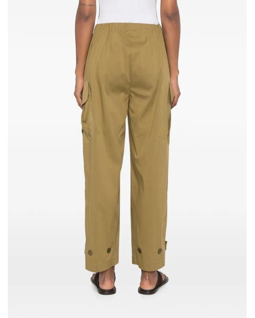 Carla G Natural Button-Tab Cargo Pants