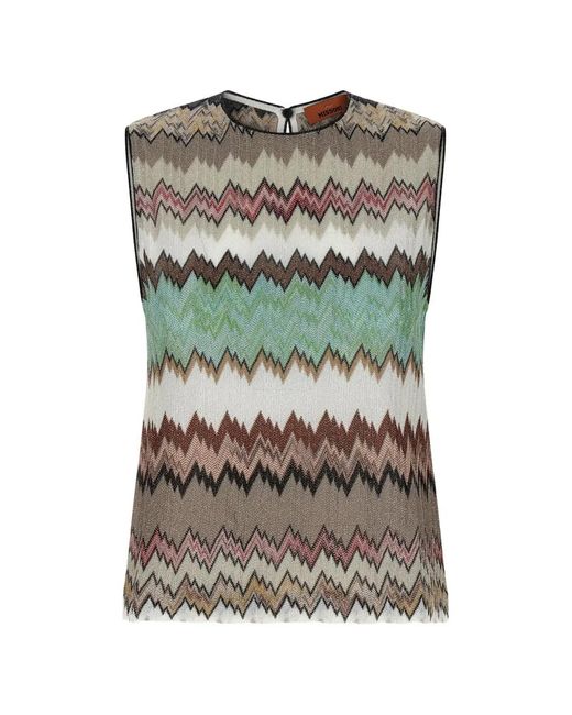 Missoni Gray Zig Zag Tank Top
