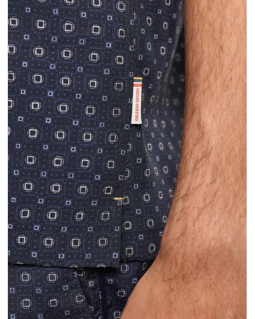 Orlebar Brown Blue Maitan Solstice Printed Short-Sleeve Shirt for men