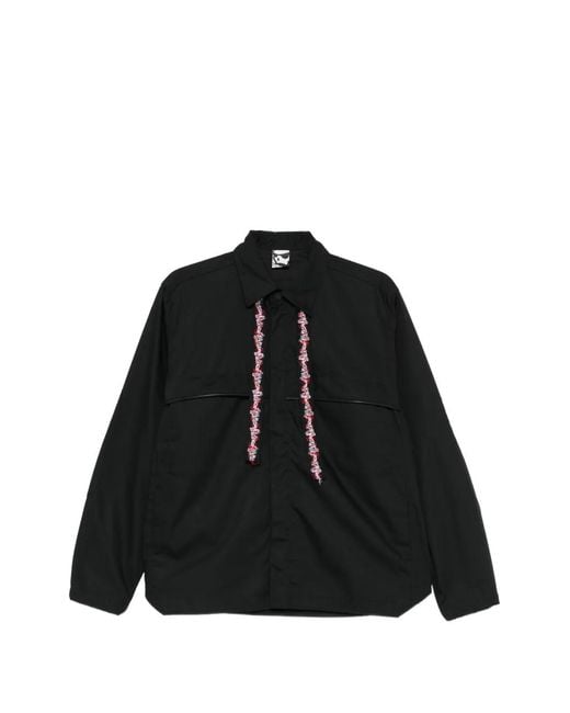GR10K Black Ripstop Overshirt for men