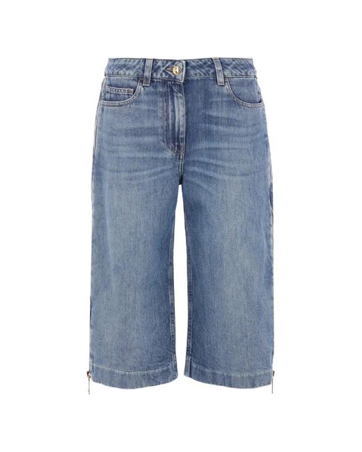 Elisabetta Franchi Blue Zip Shorts