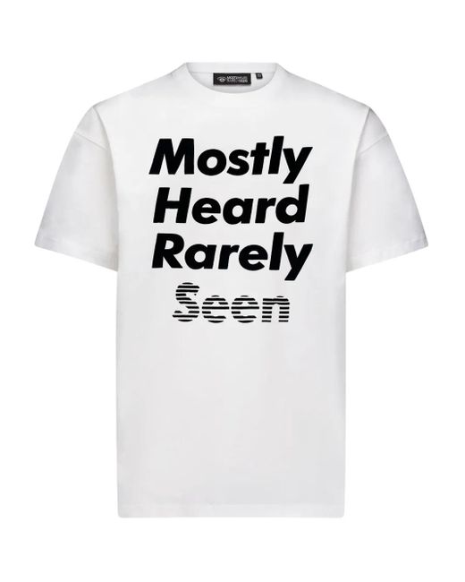 メンズ Mostly Heard Rarely Seen ロゴ Tシャツ White