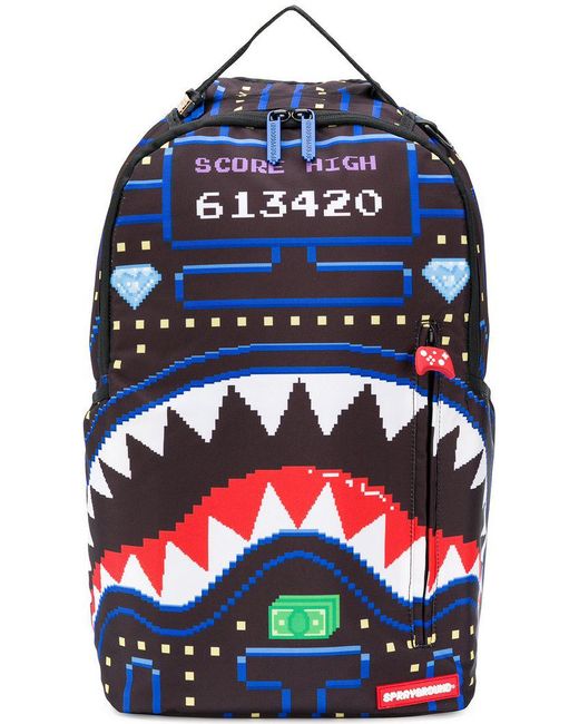 Sprayground Black Arcade Shark Backpack for men