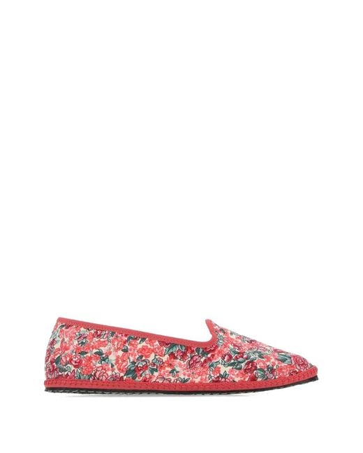 Vibi Venezia Pink Printed Flat Espadrilles