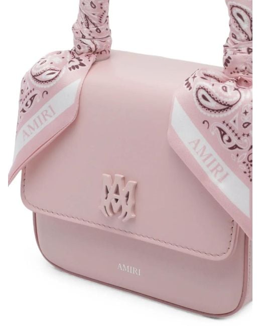Amiri Pink Micro Ma Leather Handbag