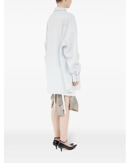 Maison Margiela White Oversized Light Cotton Shirt