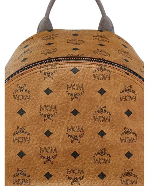 MCM Brown X We The Best Stark Medium Visetos-Print Backpack