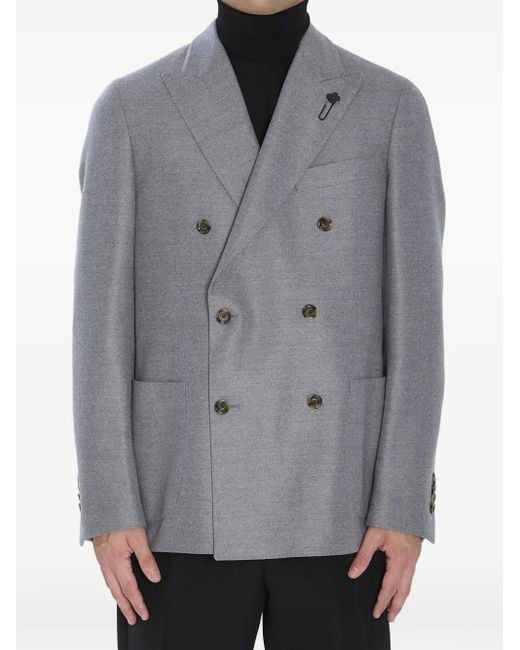 メンズ Lardini ダブルジャケット Gray