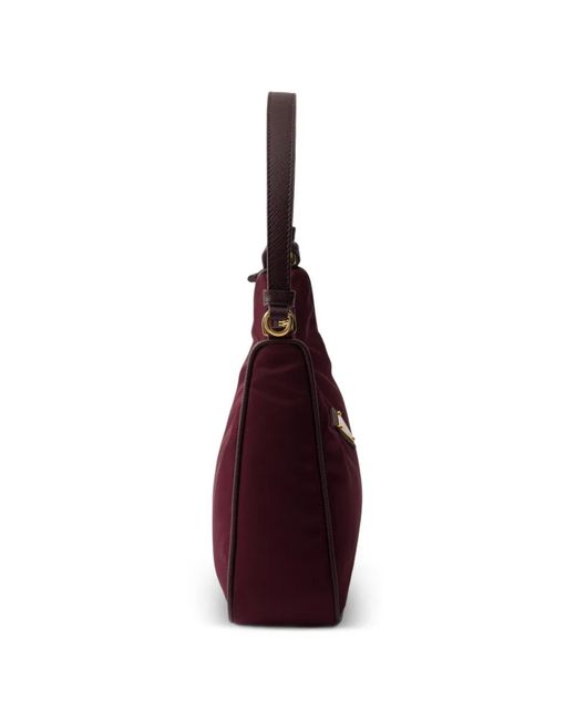 Prada Purple Re-Edition 2005 Re-Nylon And Saffiano Mini Bag