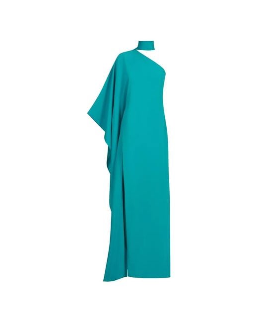 Taller Marmo Blue Paloma One-Shoulder Maxi Dress
