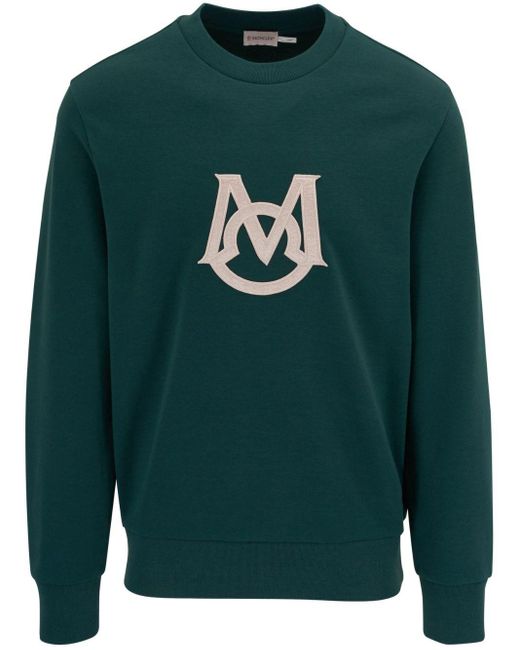 ongezond maag Schiereiland Moncler Sweater Met Logo-applicatie in het Groen voor heren | Lyst NL