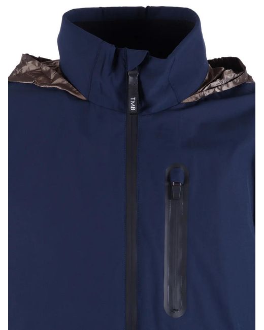 Tombolini Blue Hooded Zip-Up Jacket for men